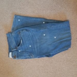 Loft Flower Embroidered Skinny Jeans